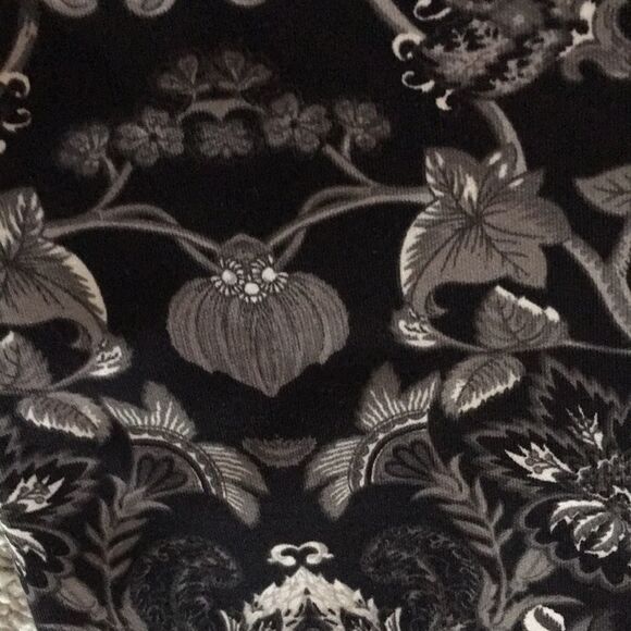 Black Gray Floral Stretch Yoga Jogger sweat pants XS Bisou Bisou Michelle Bonbot - Picture 3 of 5